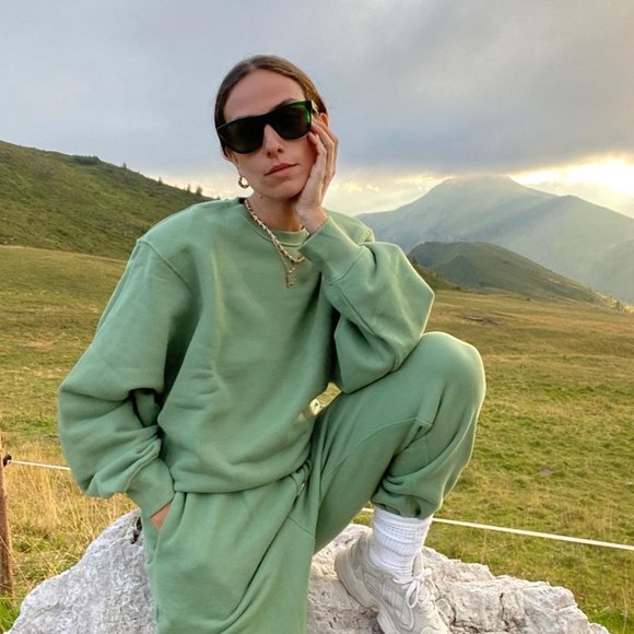 Frankie Shop Tops - frankie shop vanessa padded sweatsuit set green L